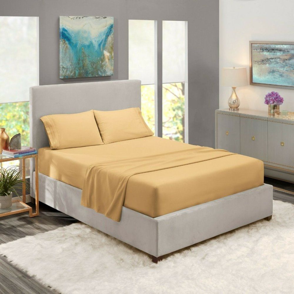 Caramel Egyptian Comfort Bed Sheets 4 Piece! Sale!